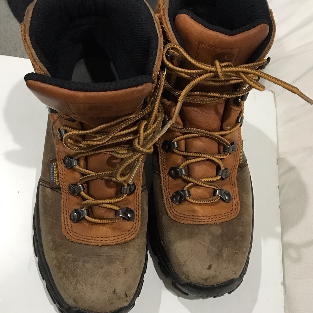 Carhartt Men's Brown and Tan waterproof steel toed Leather Boots - Picture 12 of 12